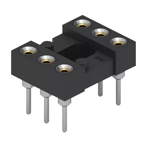 MILL-MAX DIP SOCKET, 6POS, 2.54MM, THROUGH HOLE, 110-47-306-41-001000