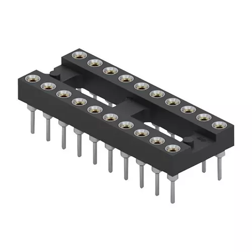 MILL-MAX DIP SOCKET, 20POS, 2.54MM, THROUGH HOLE, 110-47-320-41-001000