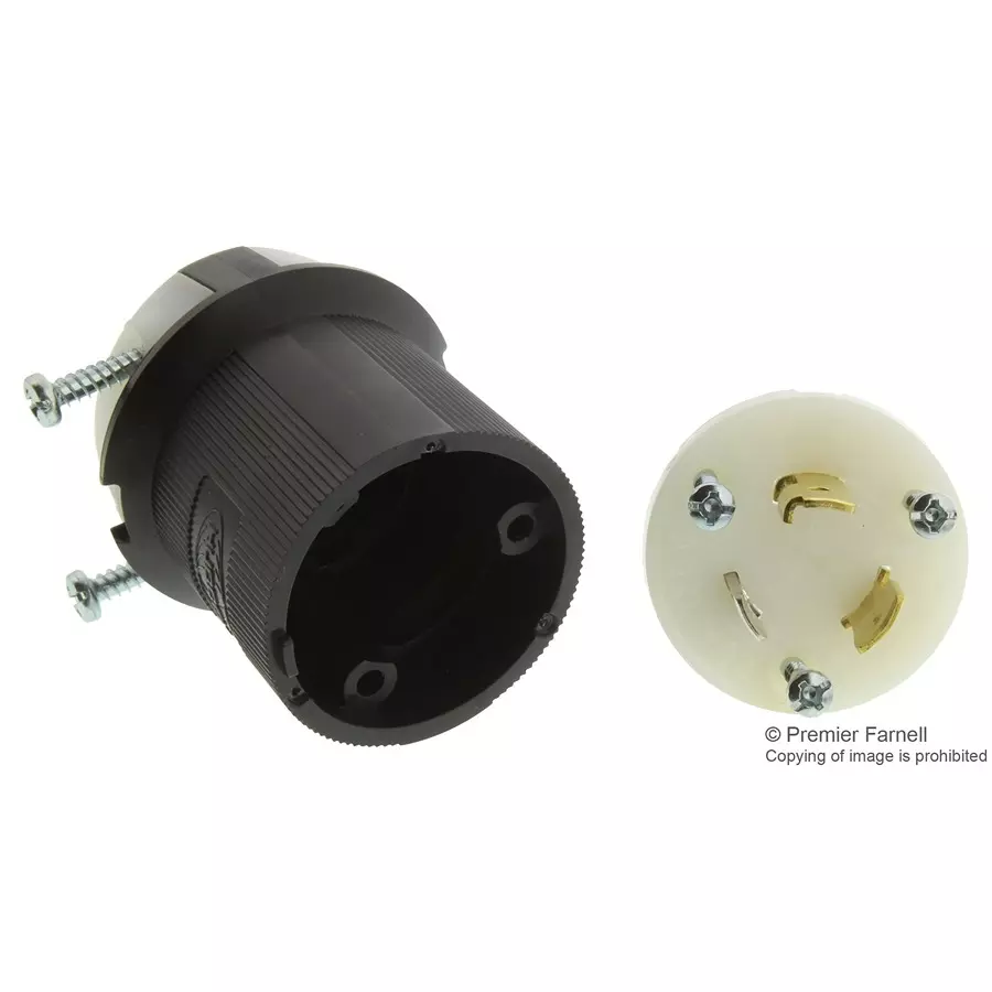 HUBBELL WIRING DEVICES TWIST LOCK PLUG, 2P3W, 20A 125V, L5-20P, HBL2311