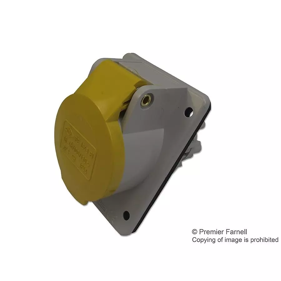 ILME SOCKET, 16A, 110V, PANEL MOUNT, PE1643PI