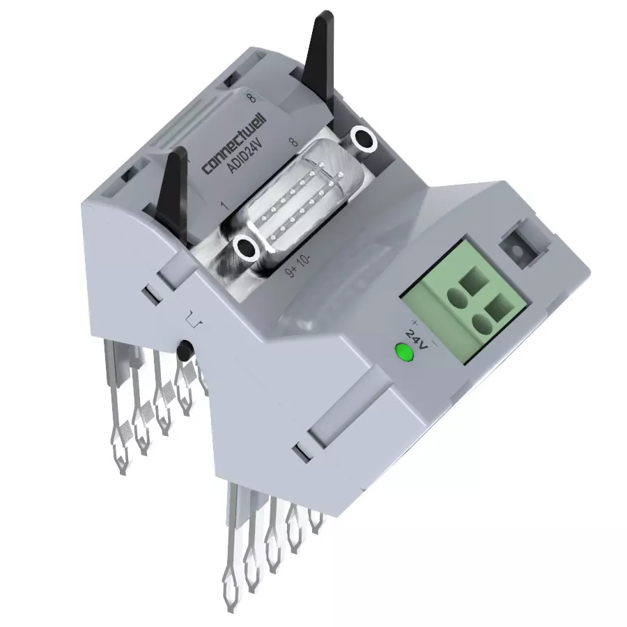 Connectwell Slim Relay Adapter 24 VDC 2 A Input Side with DSUB Connector, ADID24V