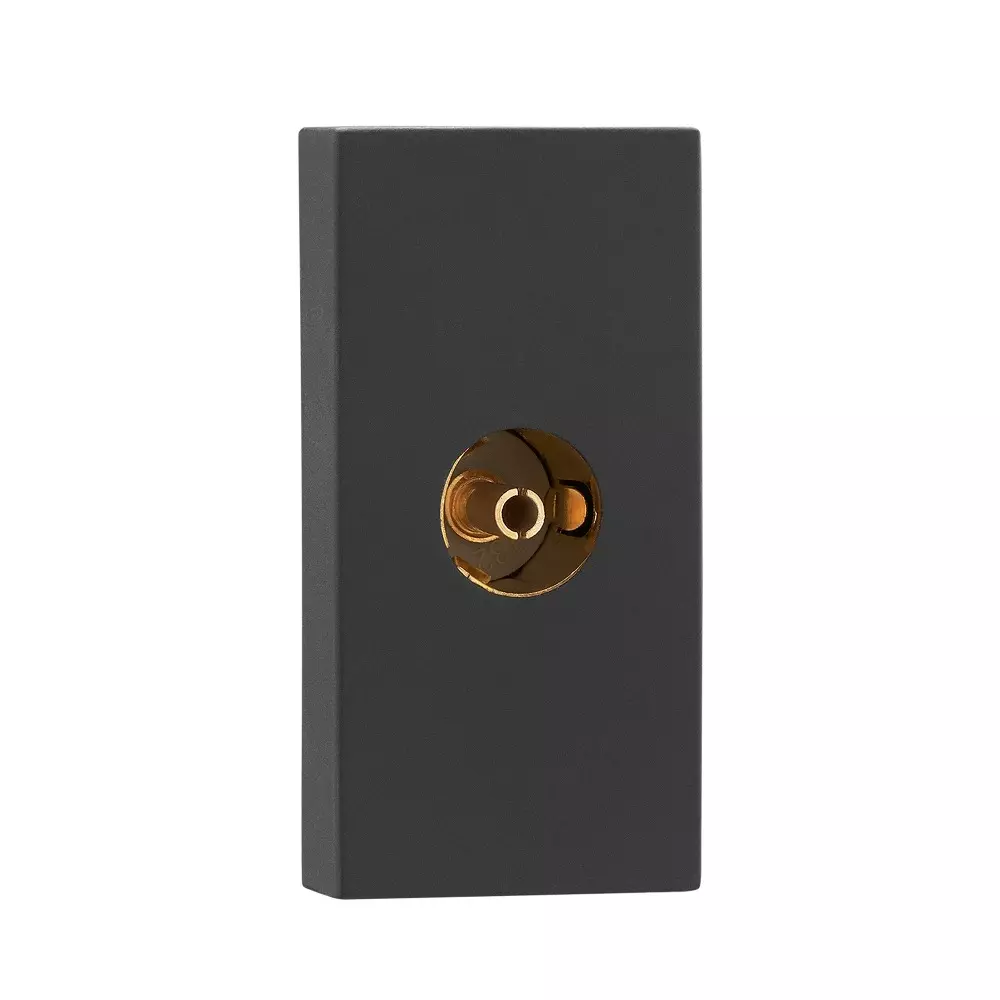 Legrand TV Co - Axial Socket Allzy 1 Module Matt Black, 6812 33 (Pack of 20 Pcs)