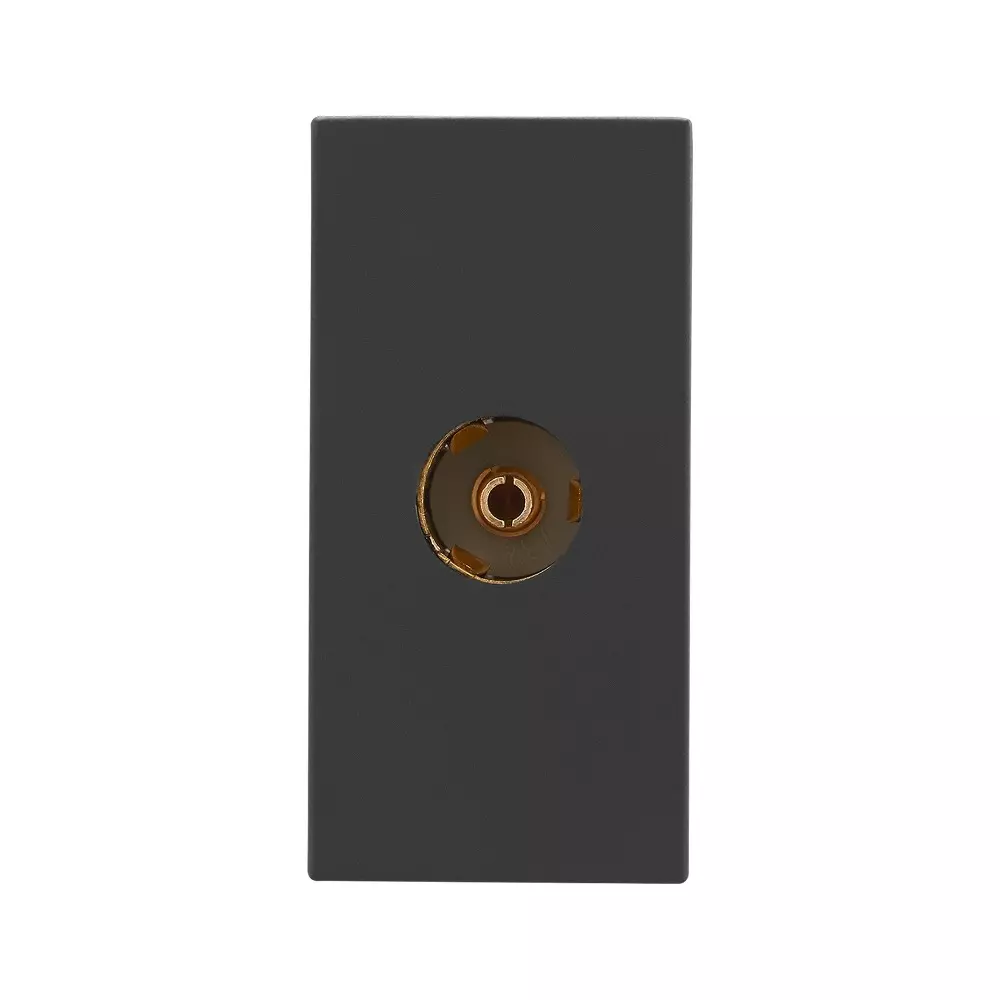 Legrand TV Co - Axial Socket Allzy 1 Module Matt Black, 6812 33 (Pack of 20 Pcs)