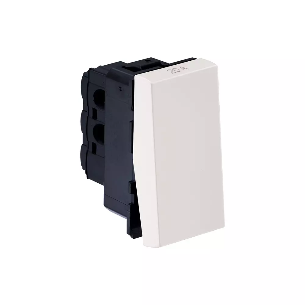 Legrand Switch Myrius Classic White 20 Amp 1 Module 1 Way, 6792 12
