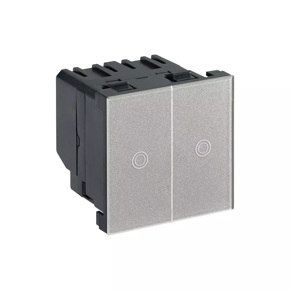 Legrand Touch Switch Myrius Silver 2 Module 1000 W, 6793 08