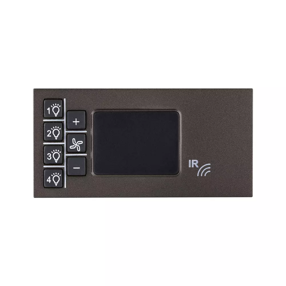 Legrand Remote Control Unit for Light & Fan Myrius Charcoal Grey 4 Module, 6794 52