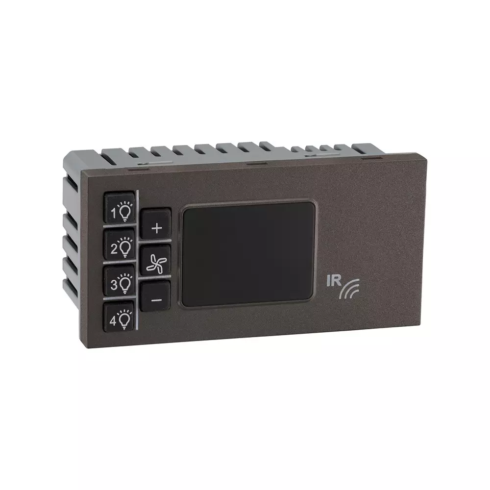 Legrand Remote Control Unit for Light & Fan Myrius Charcoal Grey 4 Module, 6794 52