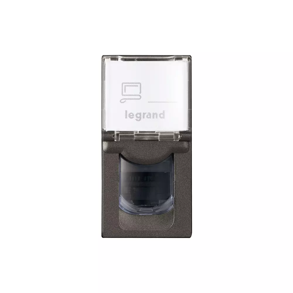 Legrand Information Socket RJ45 - Cat 5E Myrius Charcoal Grey 1 Module, 6794 64