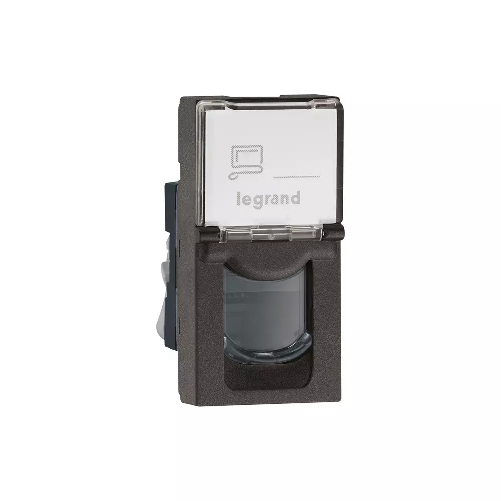 Legrand Information Socket RJ45 - Cat 5E Myrius Charcoal Grey 1 Module, 6794 64
