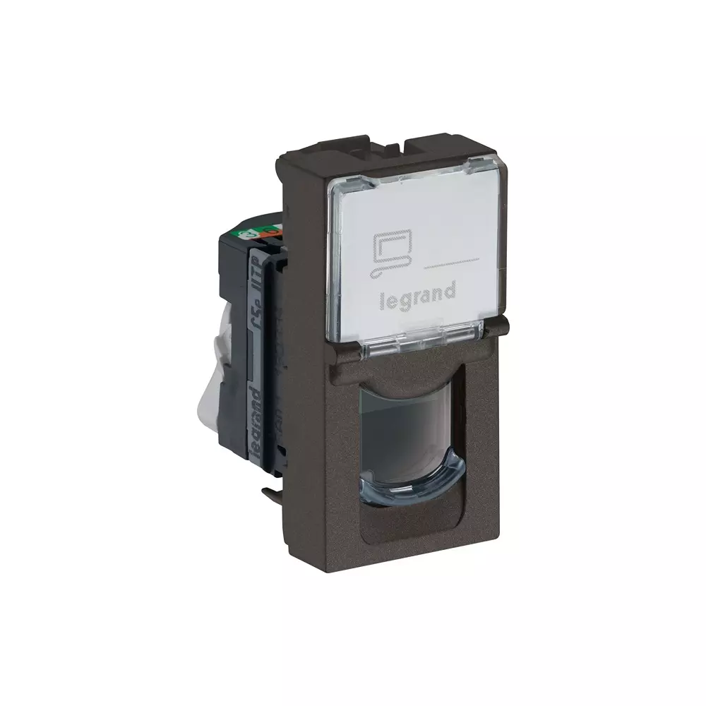 Legrand Information Socket RJ45 - Cat 5E Myrius Charcoal Grey 1 Module, 6794 64