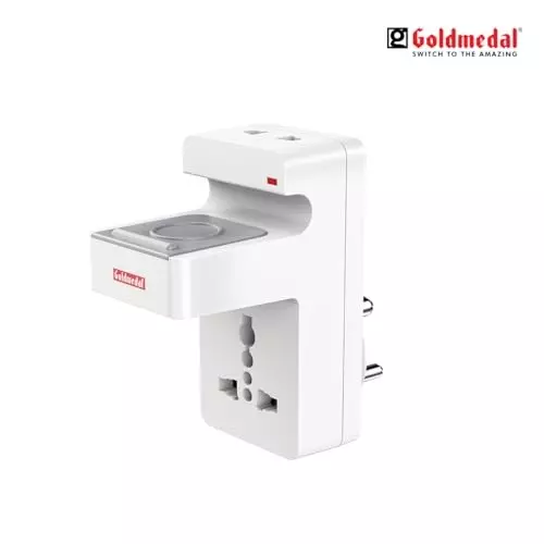 Goldmedal Nano Travel Adaptor With Mobile Stand White, 209005WHIT