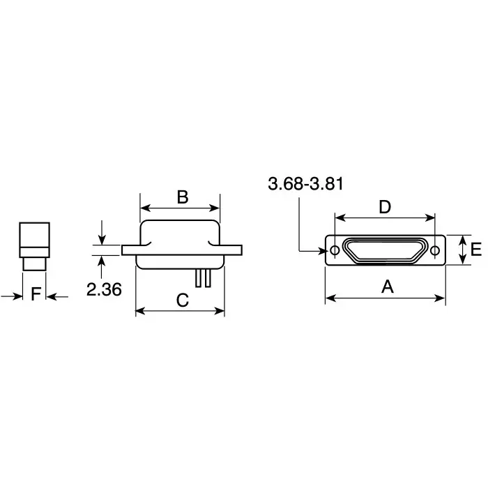 RS Pro 15 Way Panel Mount D-sub Connector Socket