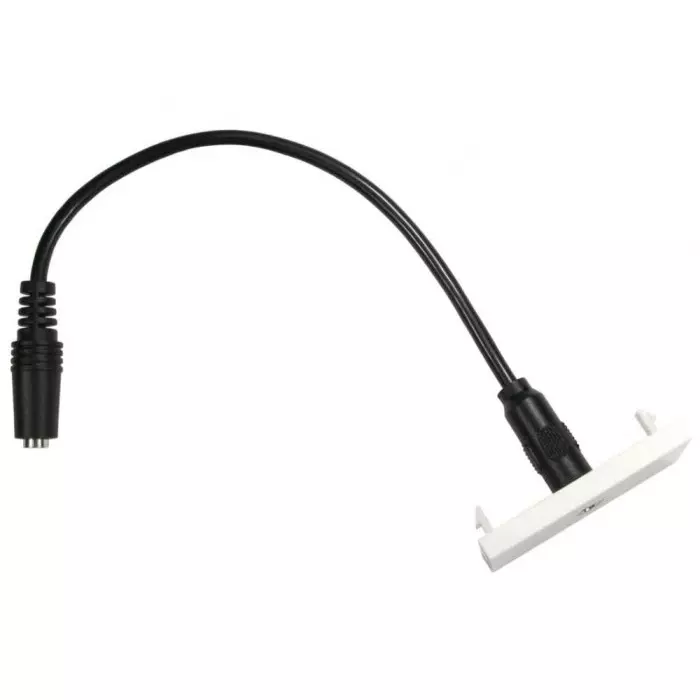 RS Pro 1 Way Female 3.5 mm Stereo Audio Jack Audio Video Faceplate