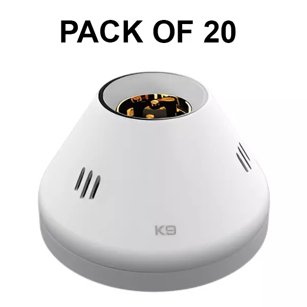 K9 Euro Ora Chrome Jumbo Batten Holder White, 9159 (Pack of 20)
