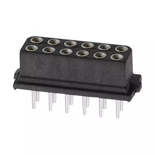 HARWIN SOCKET, DOUBLE ROW, PCB, 12WAY, M80-8501242