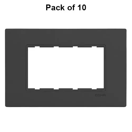 Cona GlazTouch Modular Plate Black 4 Modules, GT 1104 (Pack of 10)