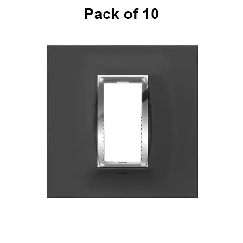 Cona Glasglow Glass Effect Modular Plate Black 1 Module, GGM 1101 (Pack of 10)