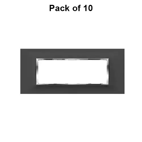 Cona Glasglow Glass Effect Modular Plate Black 6 Modules, GGM 1106 (Pack of 10)