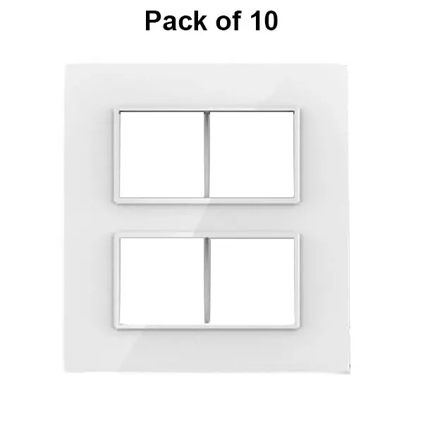 Cona Silque Modular Metal Plate White 8 Modules(Square), ORM 1109 (Pack of 10)