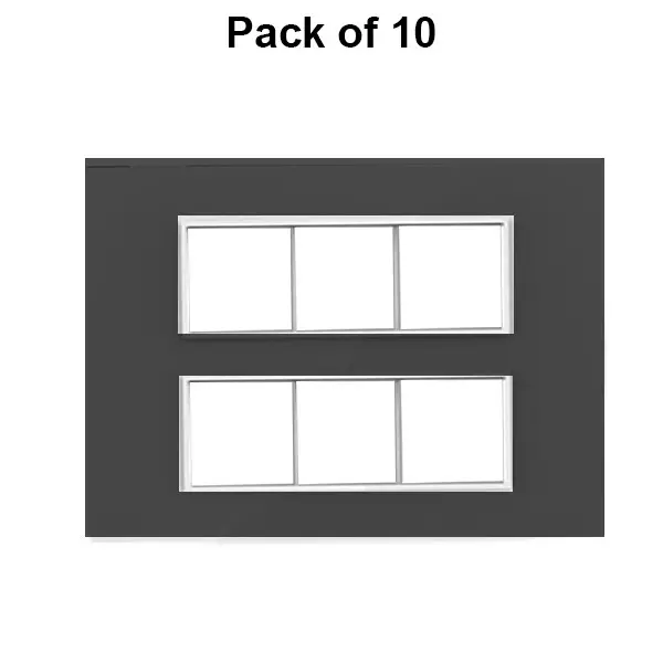 Cona Silque Modular Metal Plate Black 12 Modules, ORMM 1112 (Pack of 10)