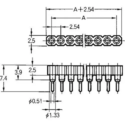 Omron IC Socket 10³ mohm or more (at 500 V DC), XR2C-3211-N