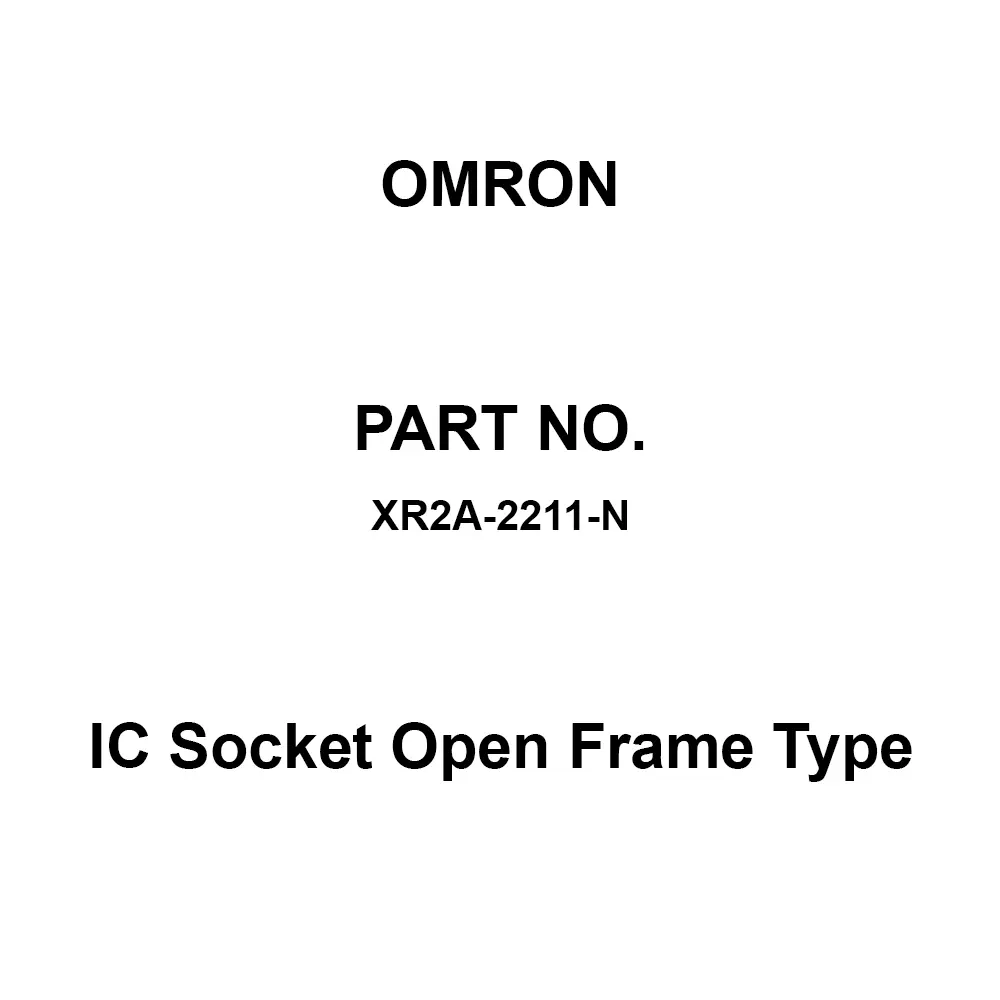 Omron IC Socket Open Frame Type 10³ mΩ or More At 500 V DC, XR2A-2211-N