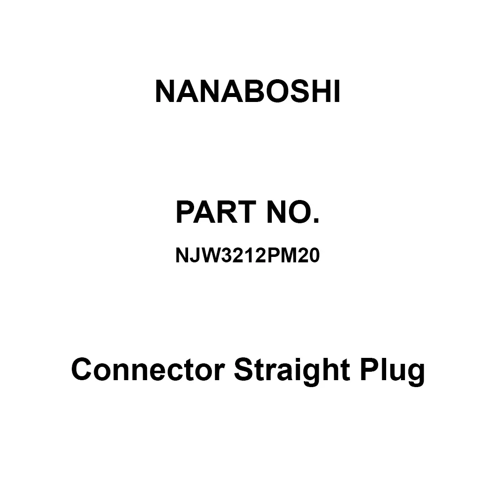 Nanaboshi Connector Straight Plug 32 Male Contact, NJW3212PM20