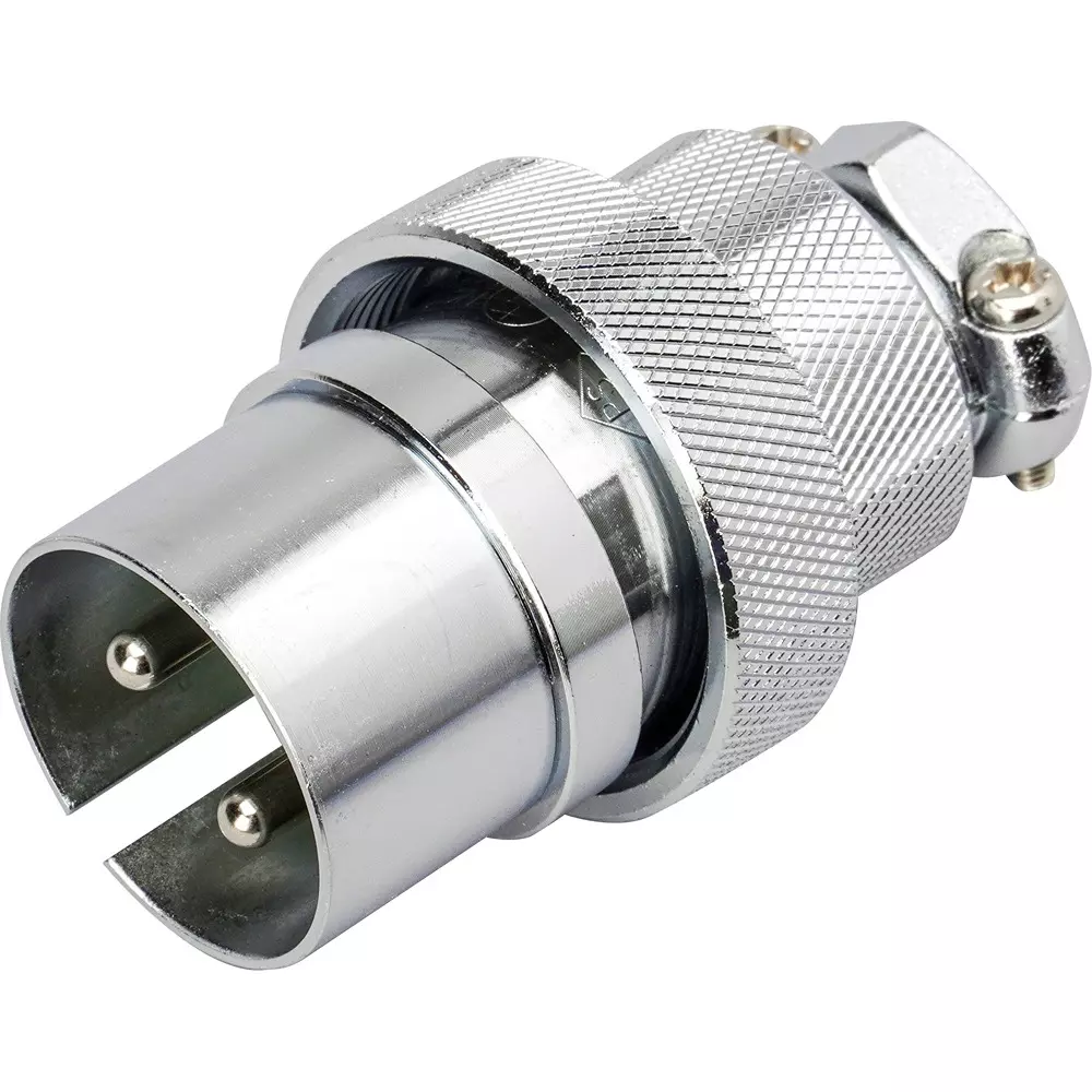 Nanaboshi Large Metal Connector Straight Plug 250 V Rated Voltage, NCS-302-PM