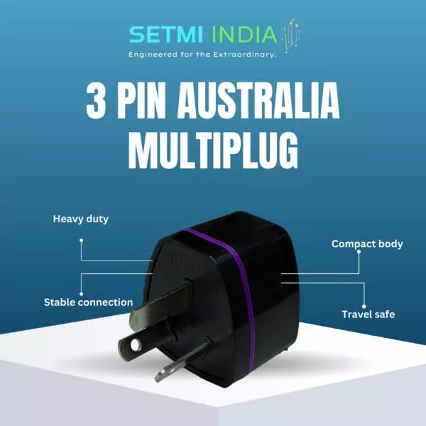 setmi-india-3-pins-australia-multiplug-adapter-in-black-color-surge-protection-heat-resistant-for-international-travel