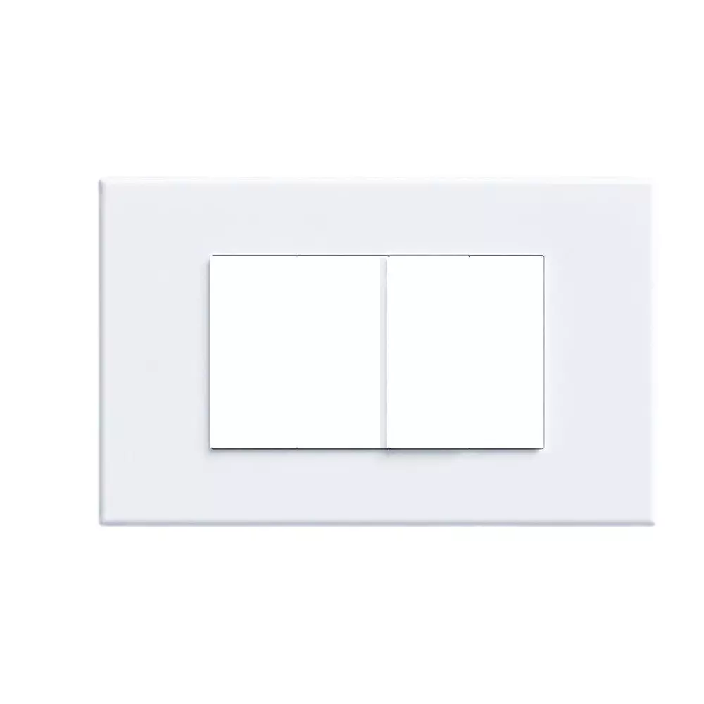 Gold Coast Cube Cover Plate 4 Module White Plastic for Home & Office Use, G One (WH)
