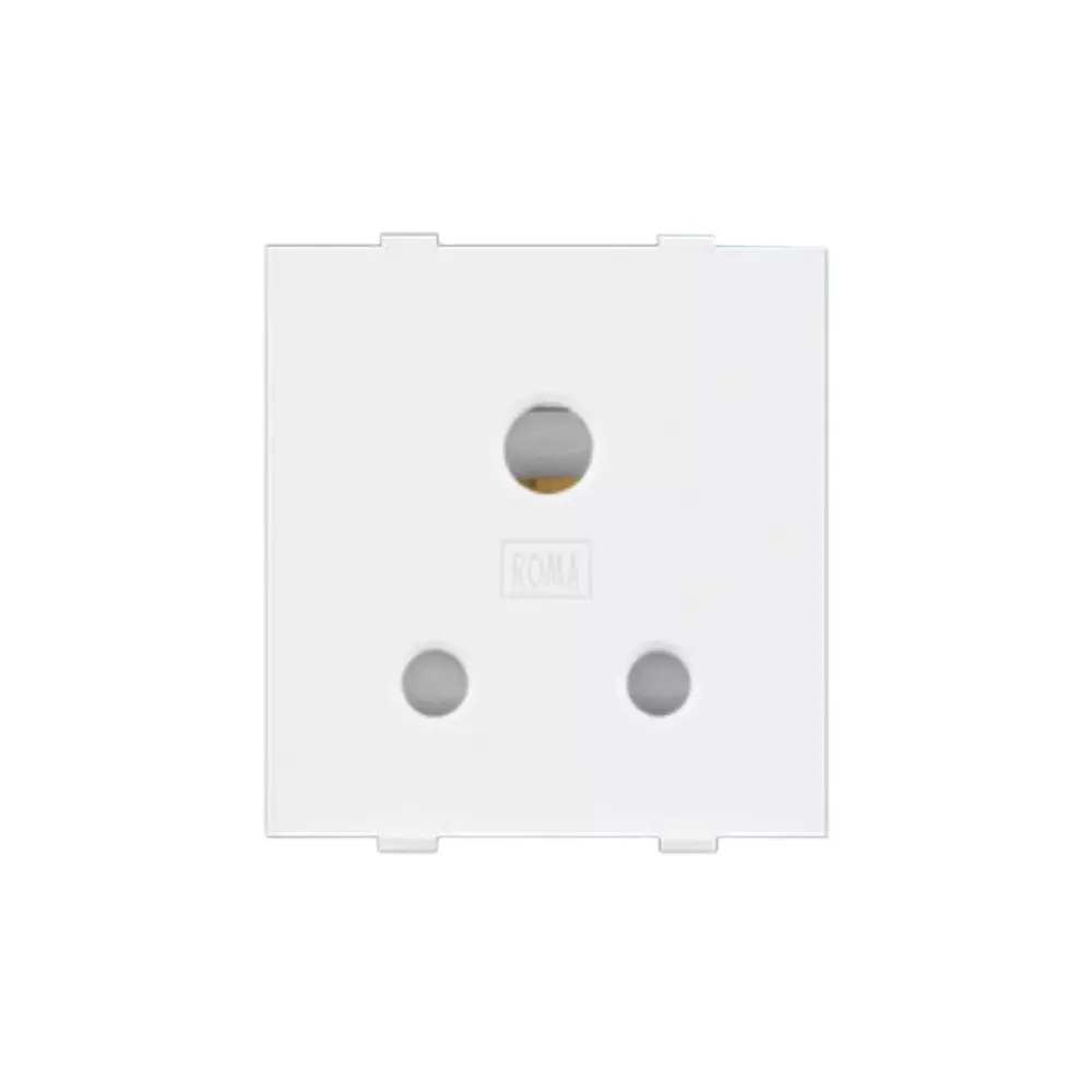 Anchor Roma 3 Pin Socket White 6 Amp, 21102 (Pack of 10)