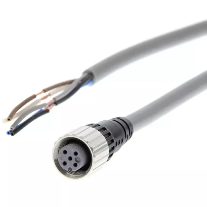 Omron Round M12 Connector with Cable Socket XS2 DC 250 V, XS2F-D521-KG0-A