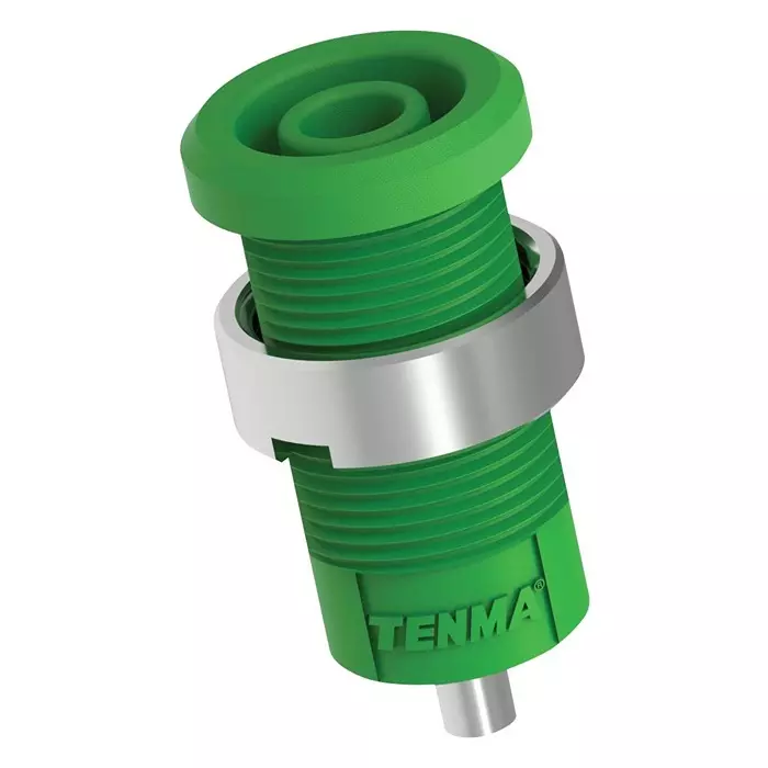 MULTICOMP PRO Banana Plugs & Jacks BANANA JACK, 4MM, 25A, SOLDER, GREEN, 76-1502