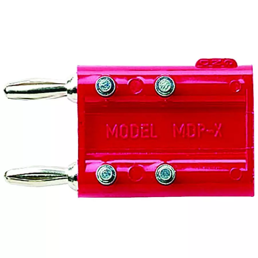 POMONA Double Banana Plug, 15A, Solder, Red, MDP-X