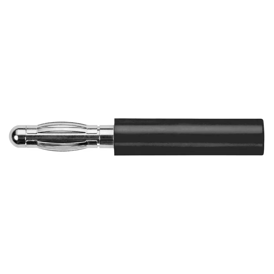 SCHUTZINGER ADAPTER, BANANA, PLUG, 10A, BLK, SOLDER, A 40-20 NI / SW