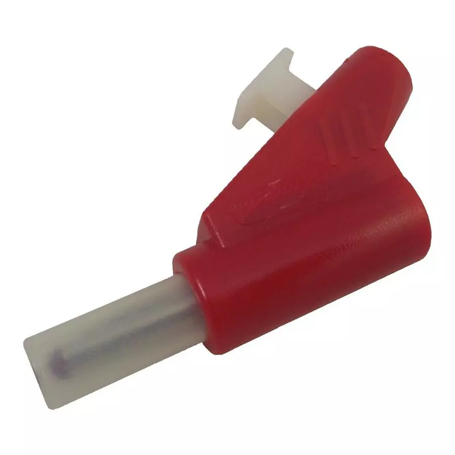 RADIALL BANANA PLUG, STACKABLE, 30A, RED, R941461600