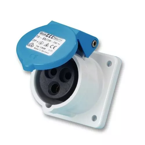 CEENORM Socket, Panel Mount, 240V, 2P+E Way, 13668