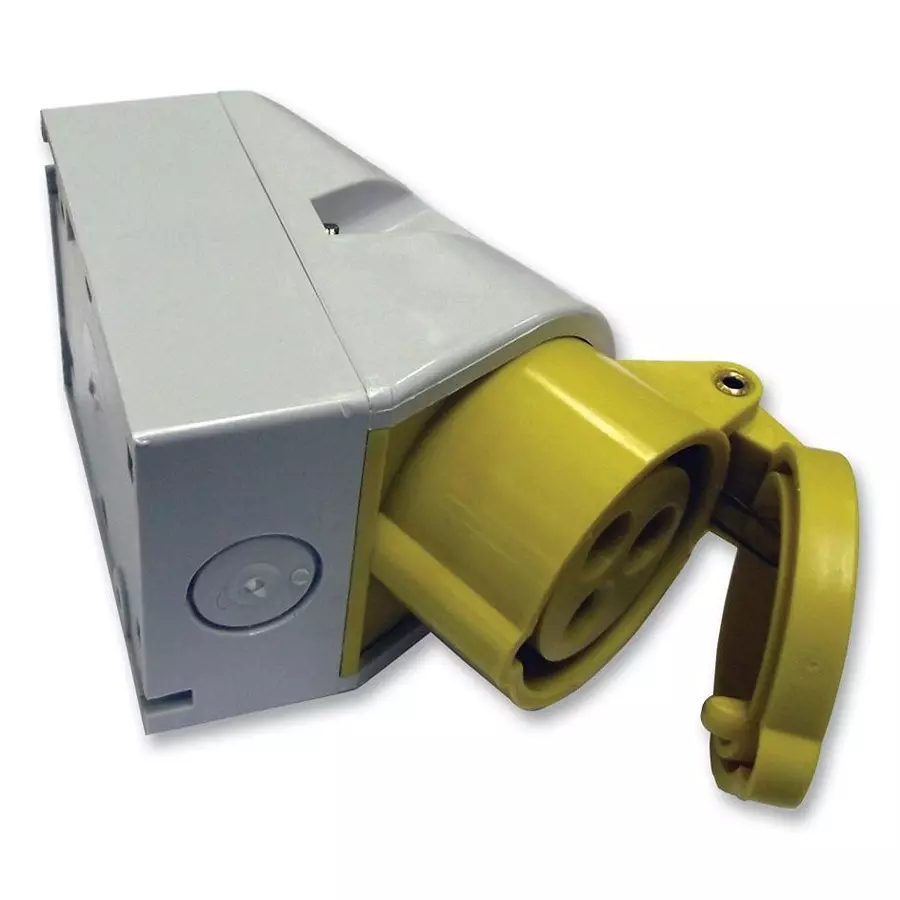 CEENORM Socket, Panel, 110V, 16A, 2P+E, 11302