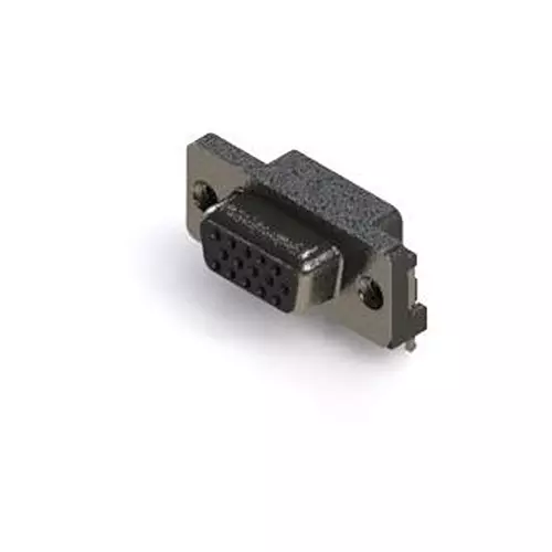 EDAC HD D SUB CONN, R/A RCPT, 15POS, DE, SLDR, 632-015-266-032