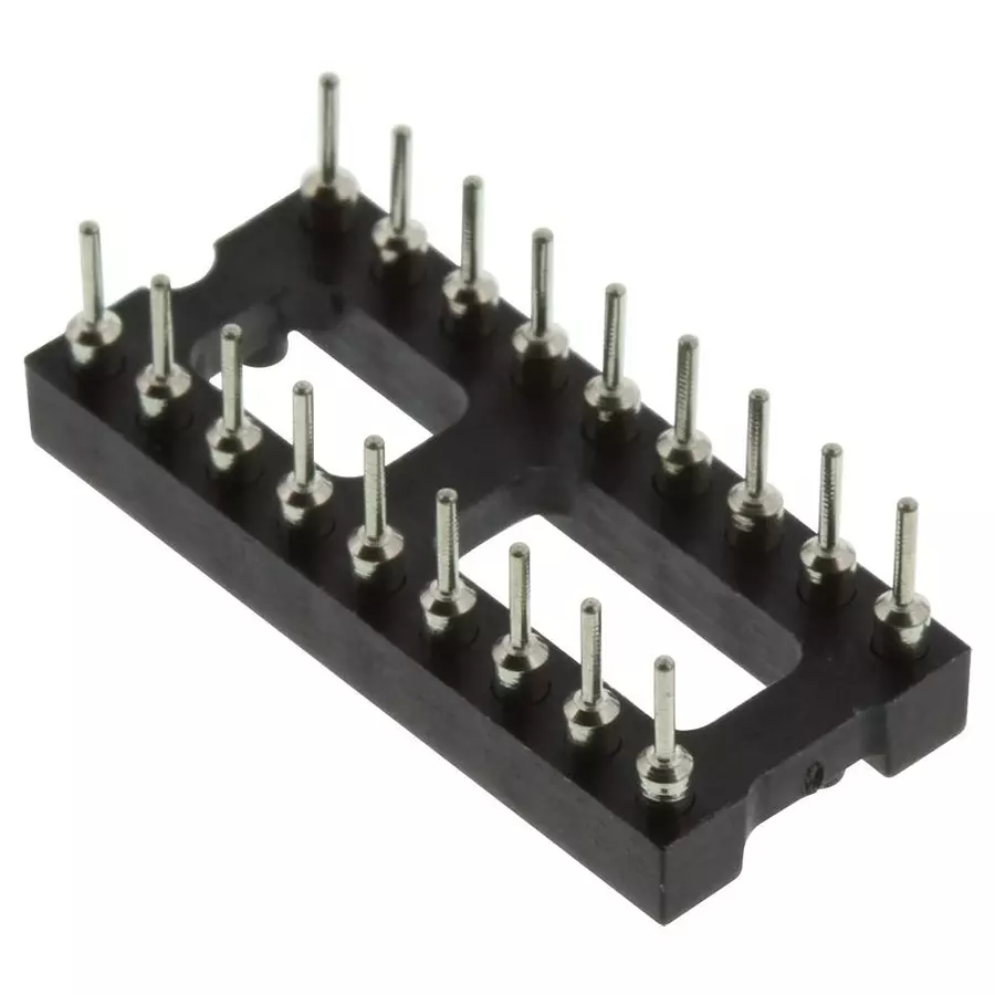 MILL-MAX DIP SOCKET, 18 POSITION, THROUGH HOLE VERTICAL, 110-99-318-41-001000