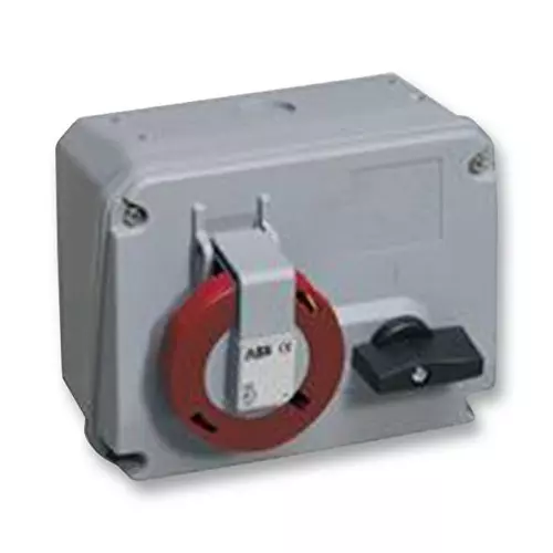 AMPHENOL SINE/TUCHEL CONN, MAINS SOCKET, 32A, 415V, RED, 432MHS6W
