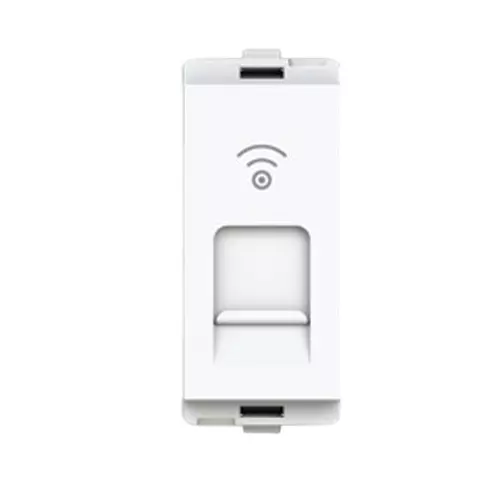 ABB WH Series Soocket Jack Cat 6 1M Panel Mount Moon White, 1SYK100001A2419