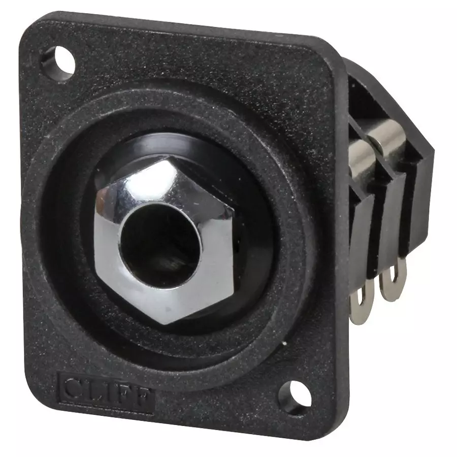 CLIFF ELECTRONIC COMPONENTS Phone Stereo JACk, 6.35mm, 3Pos, Panel, CP303080