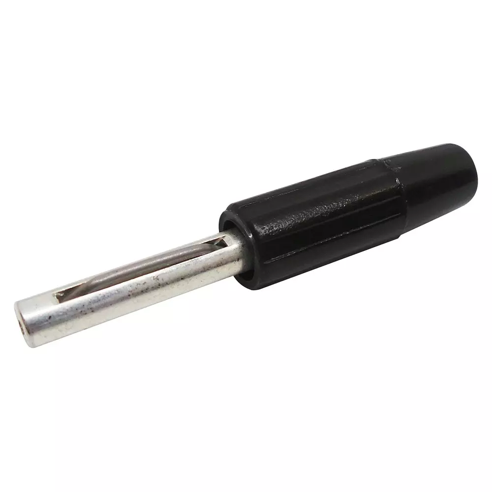 DELTRON COMPONENTS Banana Plug, 10A, Solder, BlACk, 550-0100