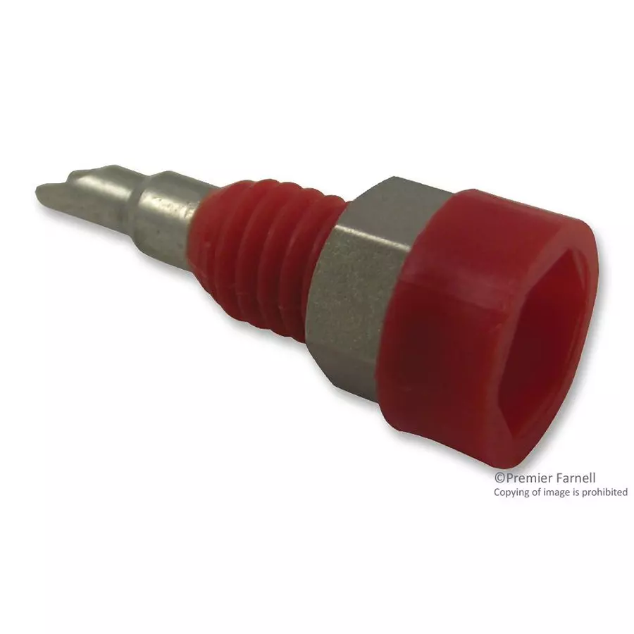 RADIALL Banana JACk, 2mm, 10A, Solder, Red, R921921000