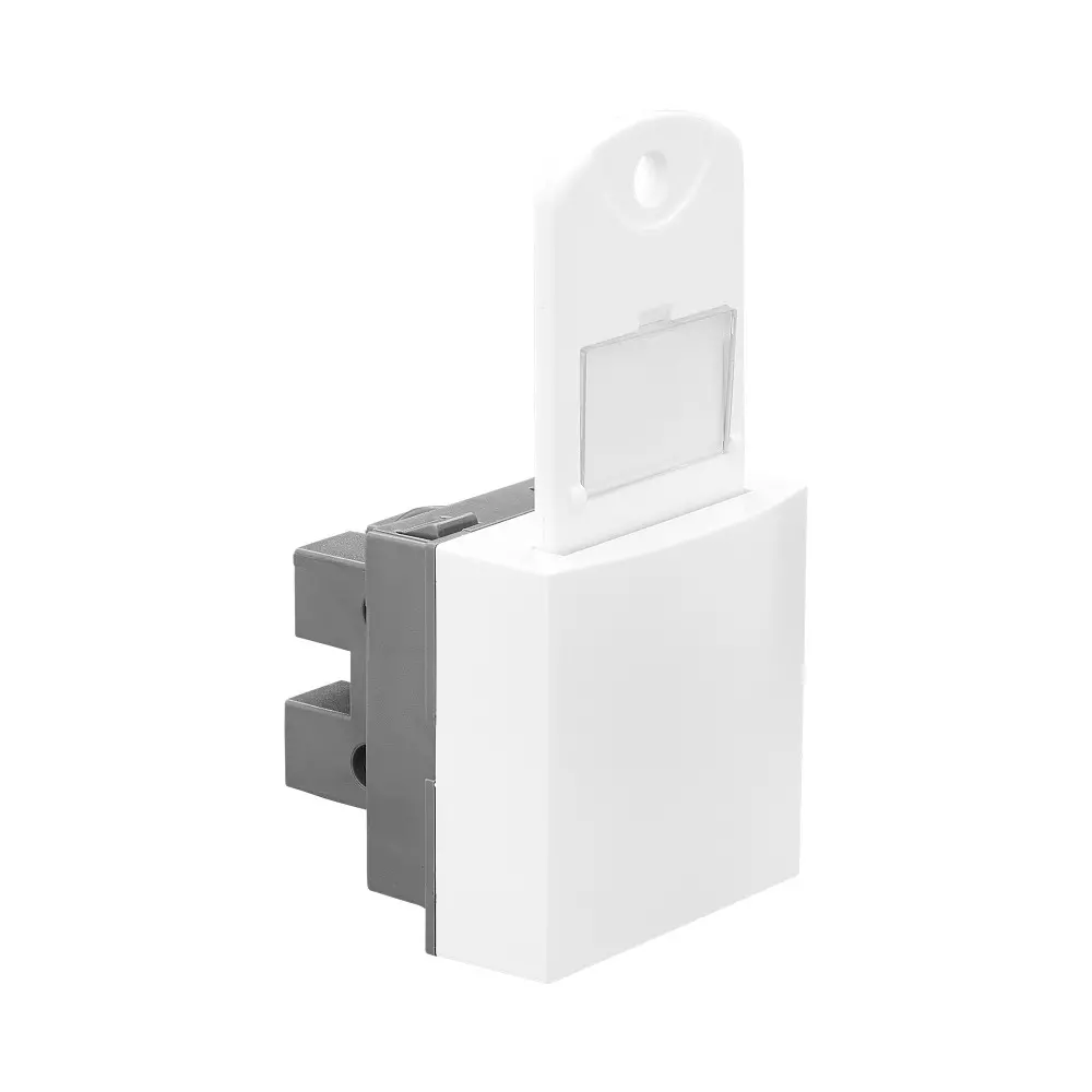 Legrand Hospitality Function Hotel Keycard Switch Mechanical for Light & Fan Allzy 32 Amp 2 Module Glossy White, 6811 17
