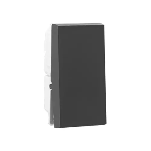 Legrand Switch Allzy 6 Amp 1 Way 1 Module Matt Black, 6812 00 (Pack of 20 Pcs)