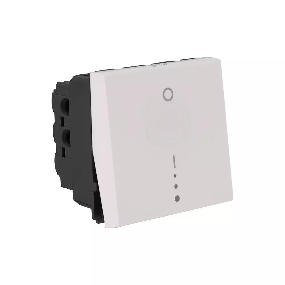 Legrand Switch with Indicator Myrius Classic White 20 Amp 2 Module 1 Way 2 Pole, 6792 14
