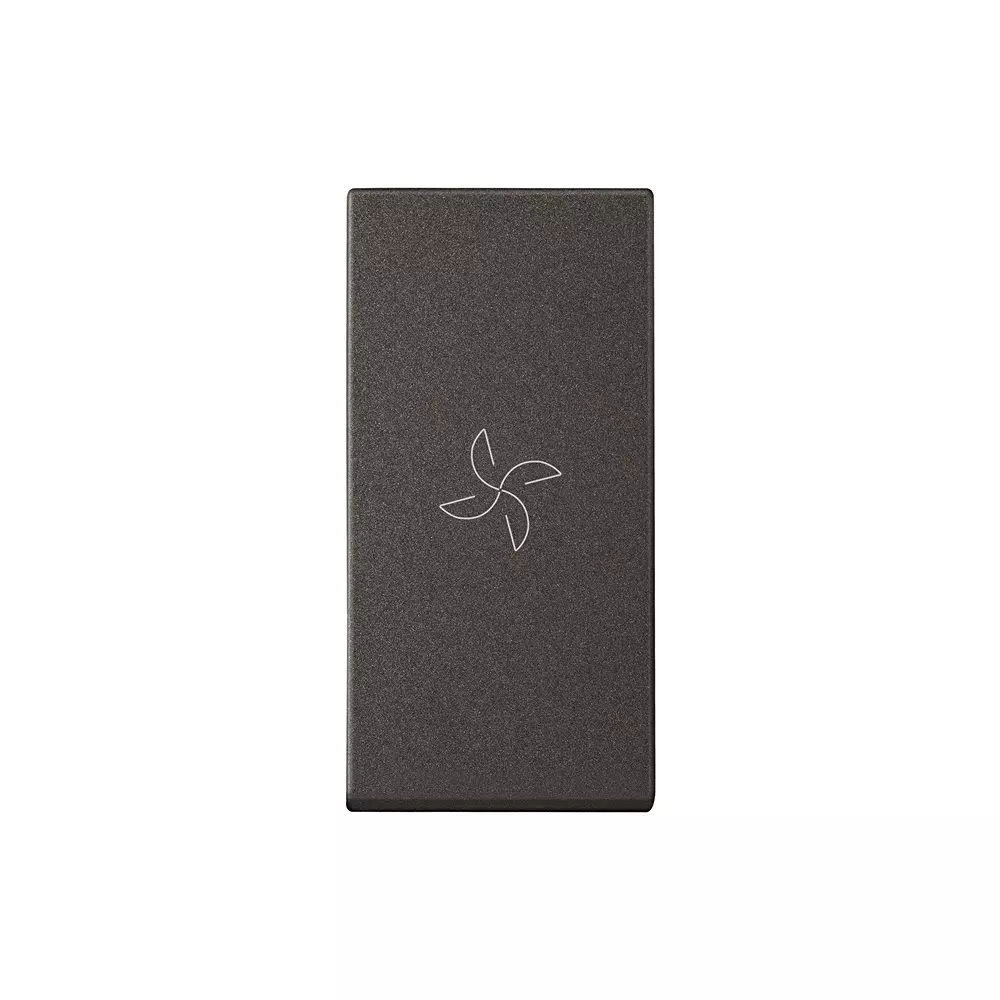 Legrand Switch with Fan Marking Myrius Charcoal Grey 6 Amp 1 Module 1 Way, 6794 04