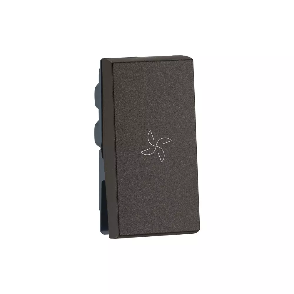 Legrand Switch with Fan Marking Myrius Charcoal Grey 6 Amp 1 Module 1 Way, 6794 04